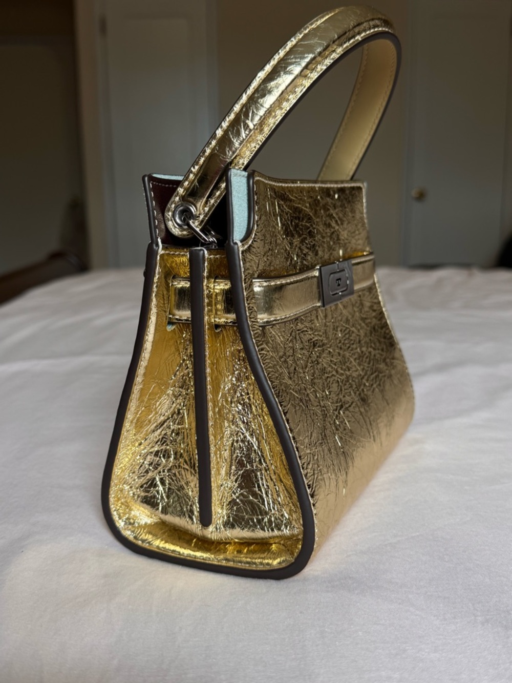Tory Burch Radziwill Metallic Petite Double Bag - Picture 6 of 11